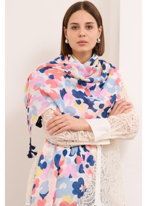 Flowered Soft touch print scarf