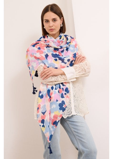 Flowered Soft touch print scarf